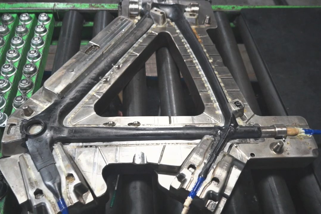 Road cyclist on carbon bike